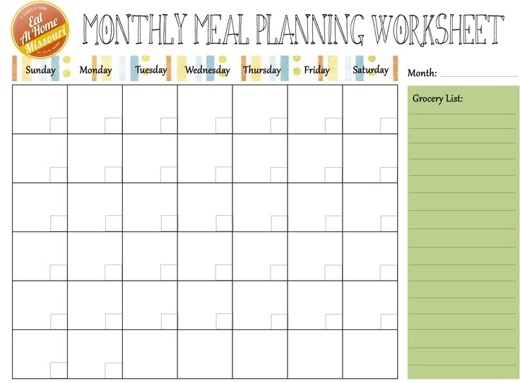 Free Printable Monthly Meal Planning Calendar Jinny Lurline