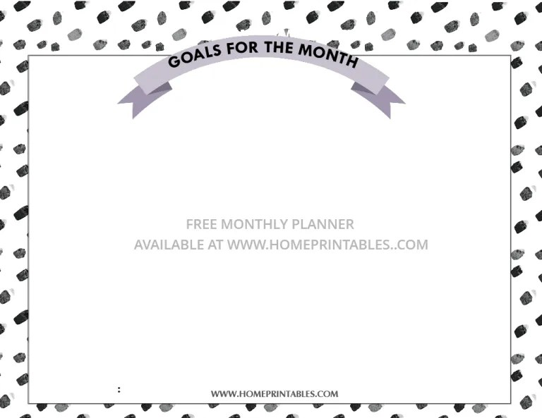 Free Printable Monthly Planner Home Printables