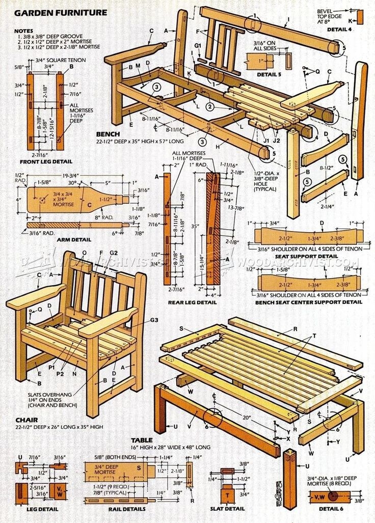 Free Printable Outdoor Furniture Plans