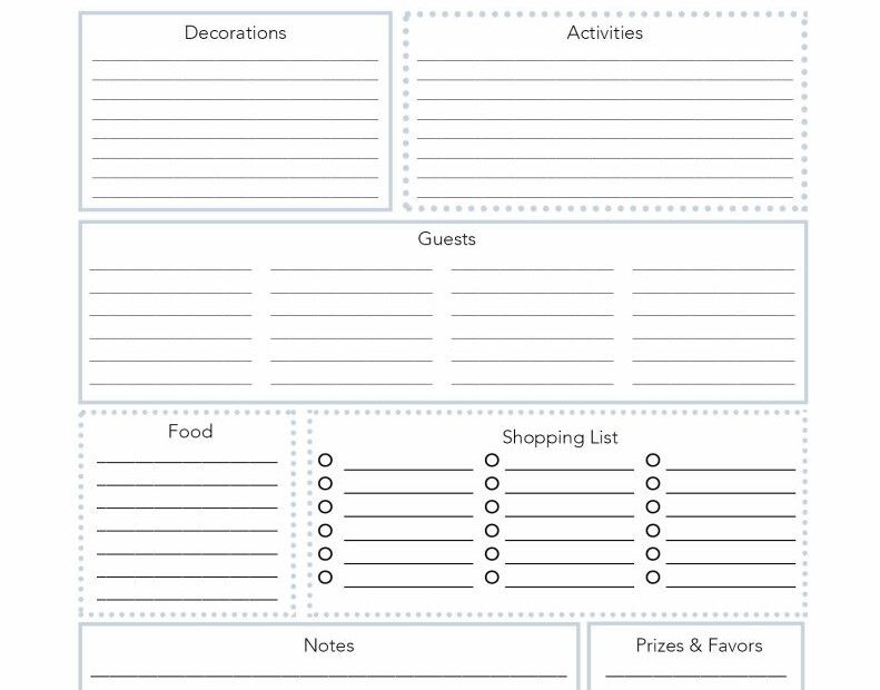 Free Printable Party Planner Checklist