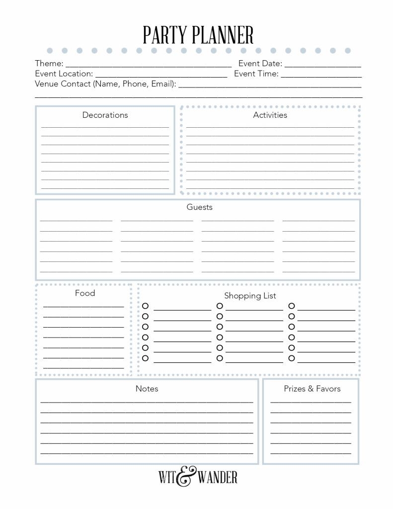 Free Printable Party Planner Checklist