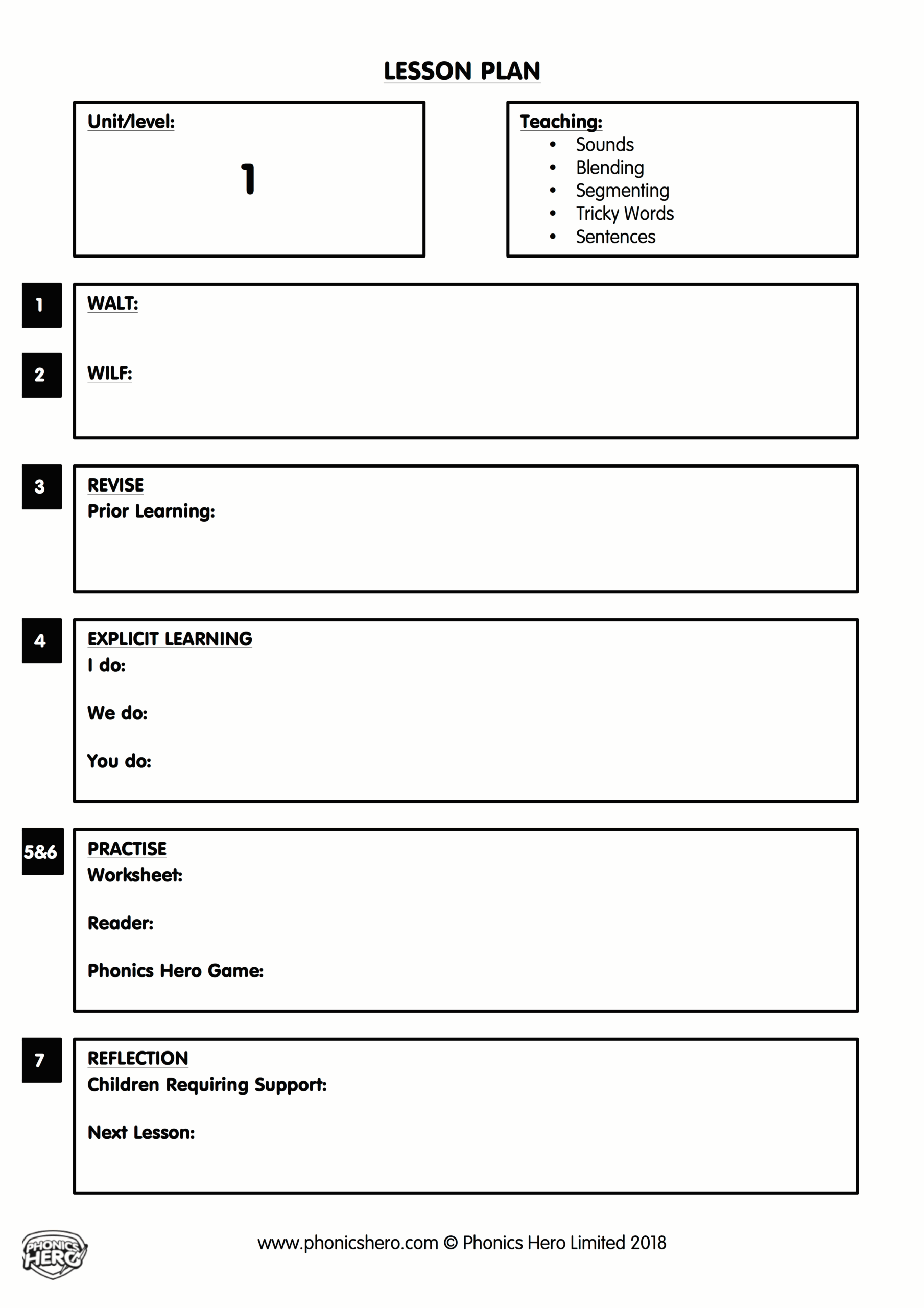 Free Printable Phonics Lesson Plans Printable Lesson Plans