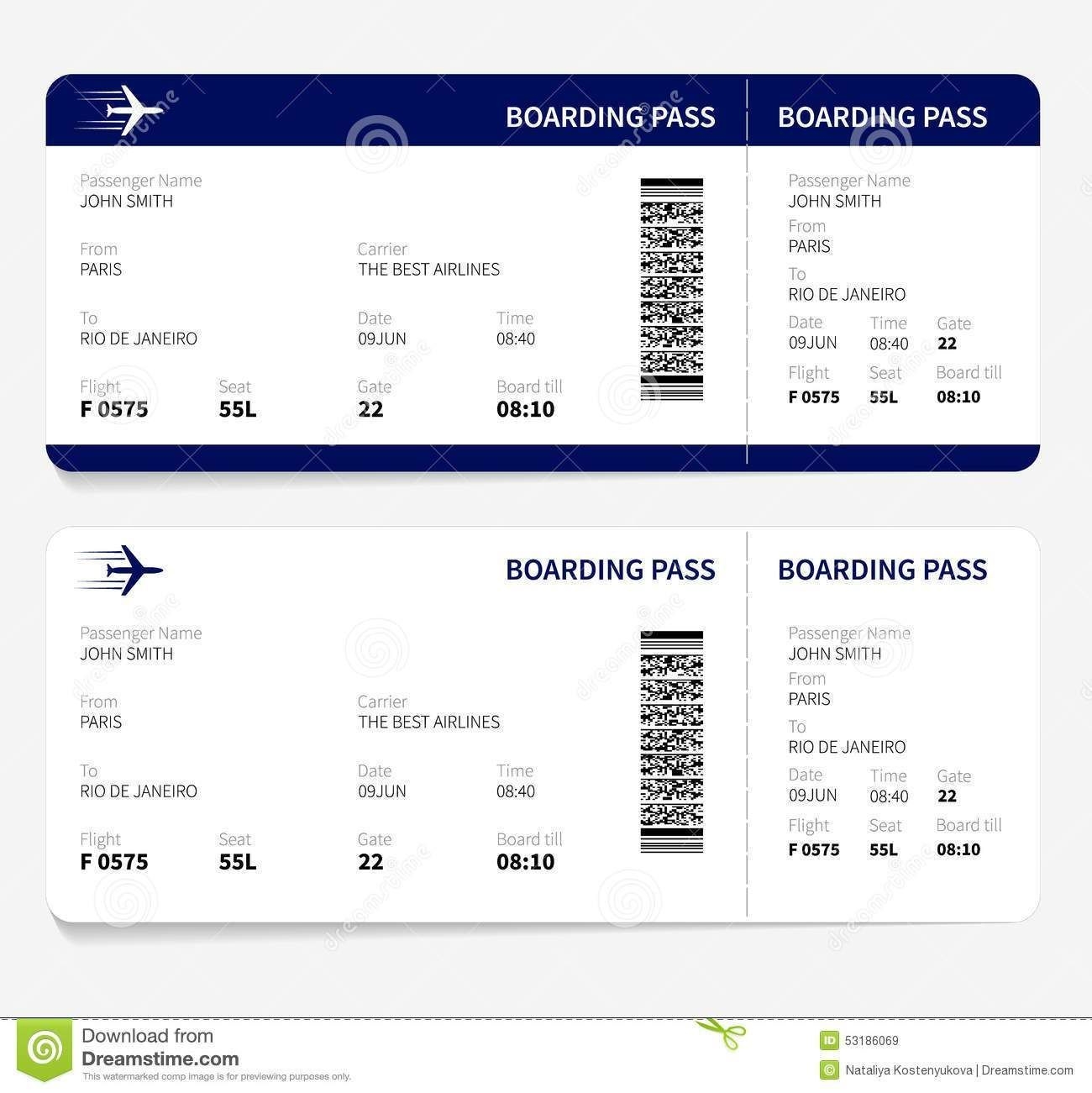 Free Printable Plane Ticket Printable Calendars AT A GLANCE