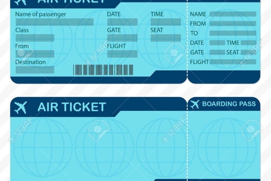 Free Printable Plane Ticket Template Printable Templates