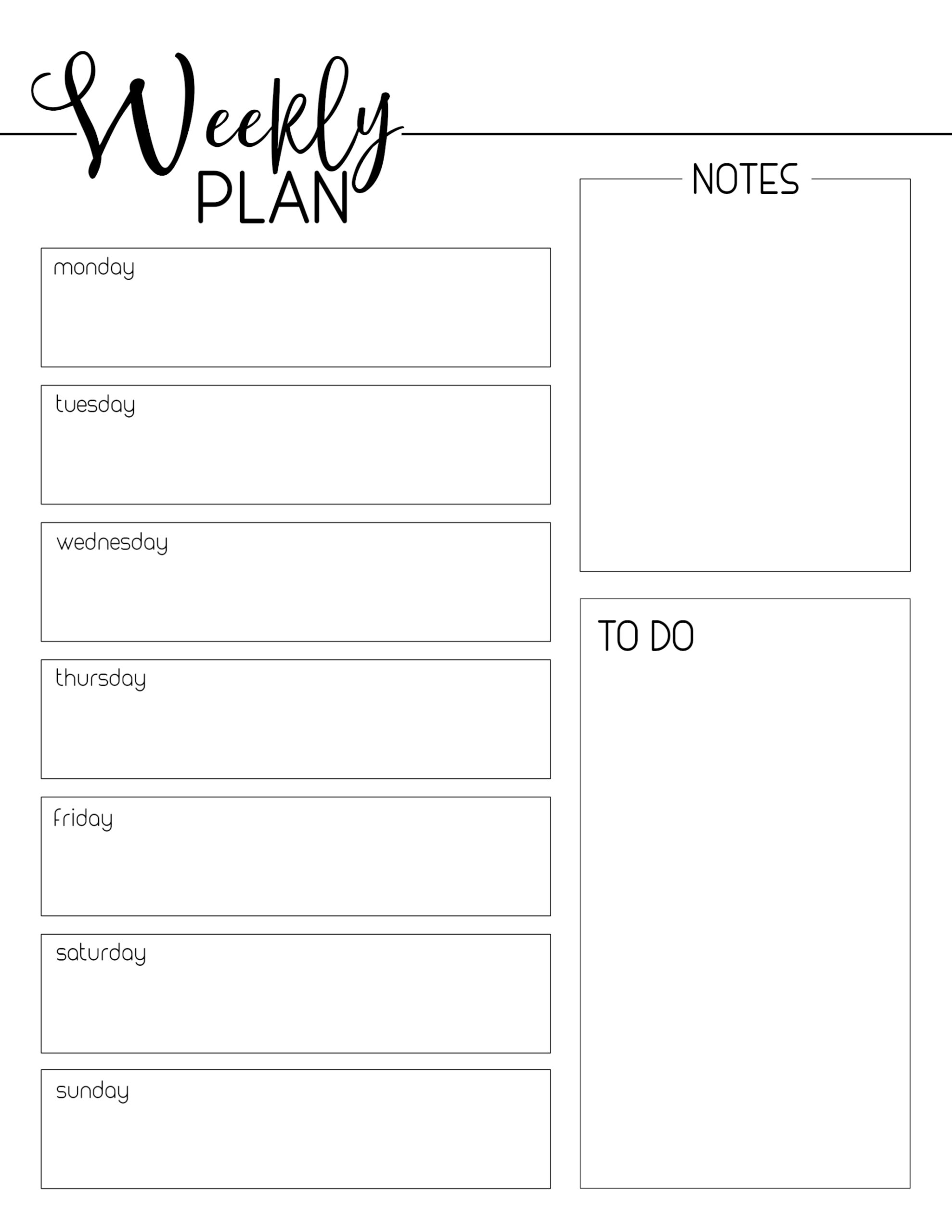 Free Printable Planner