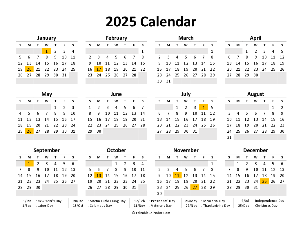 Free Printable Planning Calendar 2025 Joshua Balzer