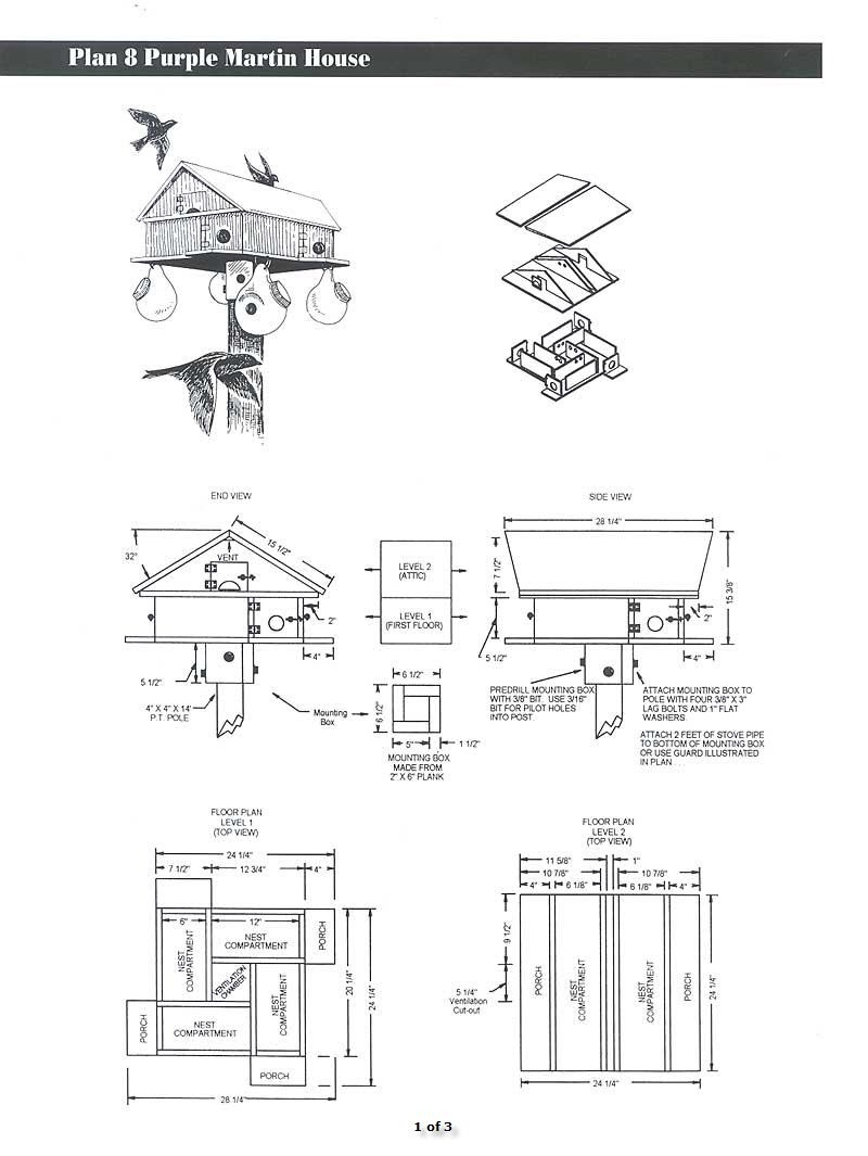 Free Printable Purple Martin House Plans FREE Printable A Z