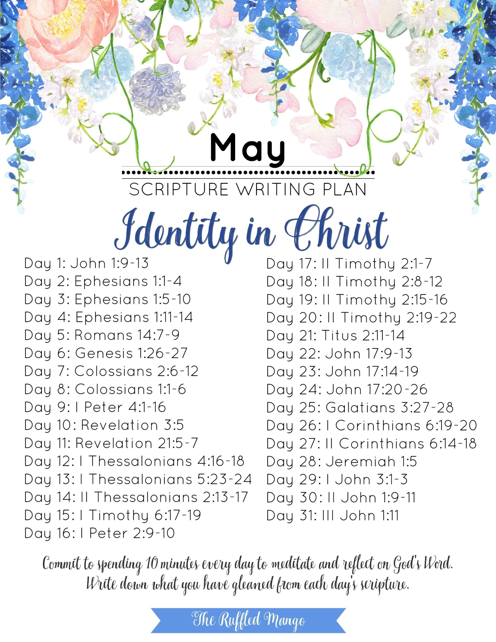 Free Printable Scripture Writing Plans 2023 Printable Word Searches