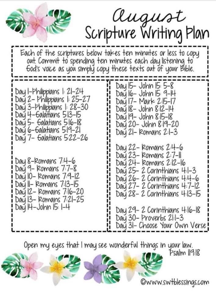 Free Printable Scripture Writing Plans 2023 Printable Word Searches