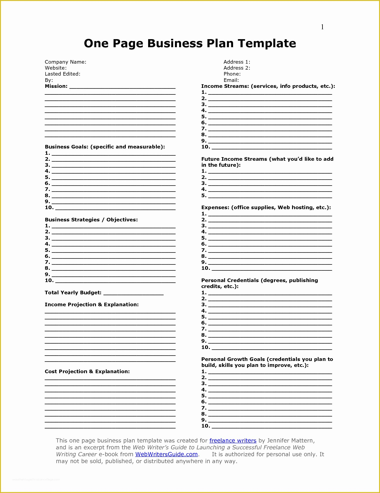 Free Printable Simple Business Plan Template Of Ideas Picture Free Free 