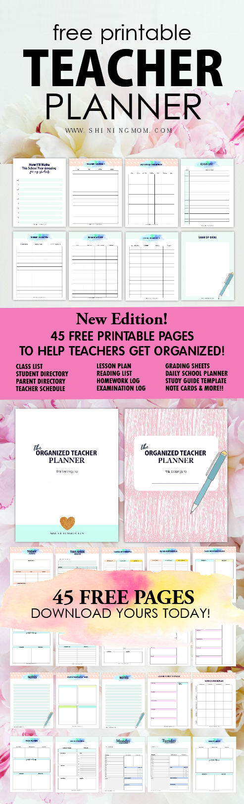 Free Printable Teacher Planner Template Printable Forms Free Online
