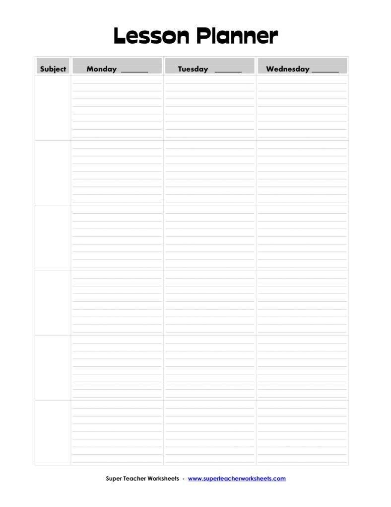 Free Printable Teacher Planning Sheets Free Templates Printable
