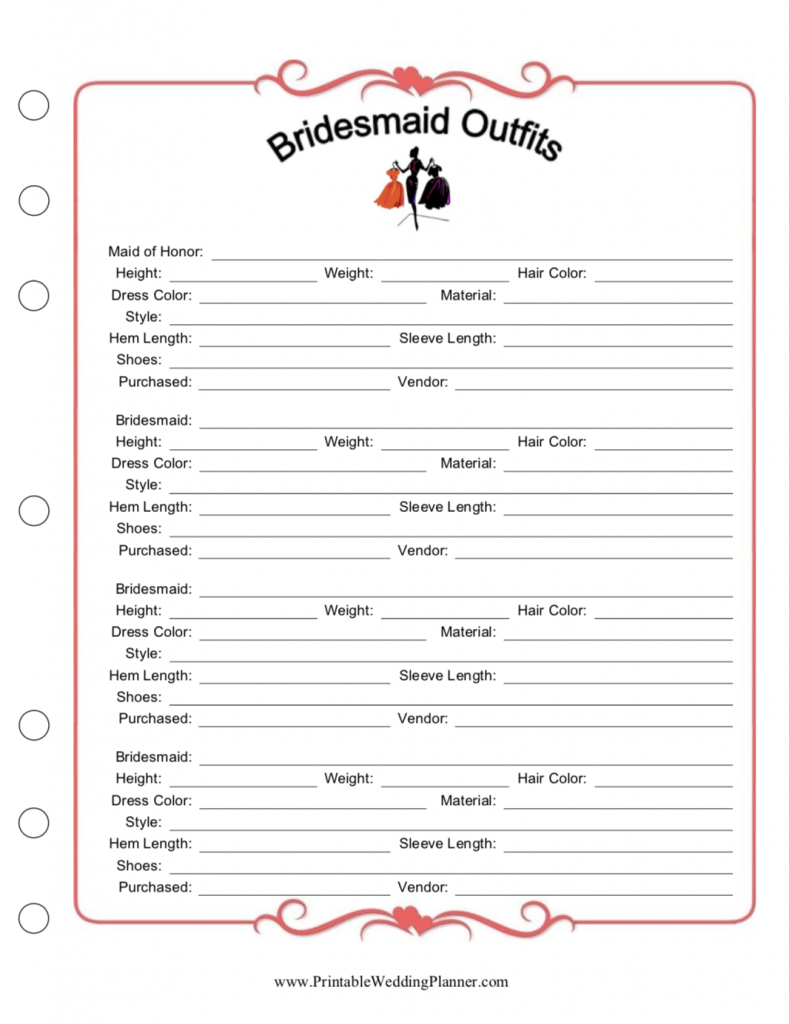Free Printable Wedding Planner Worksheets Printable Worksheets