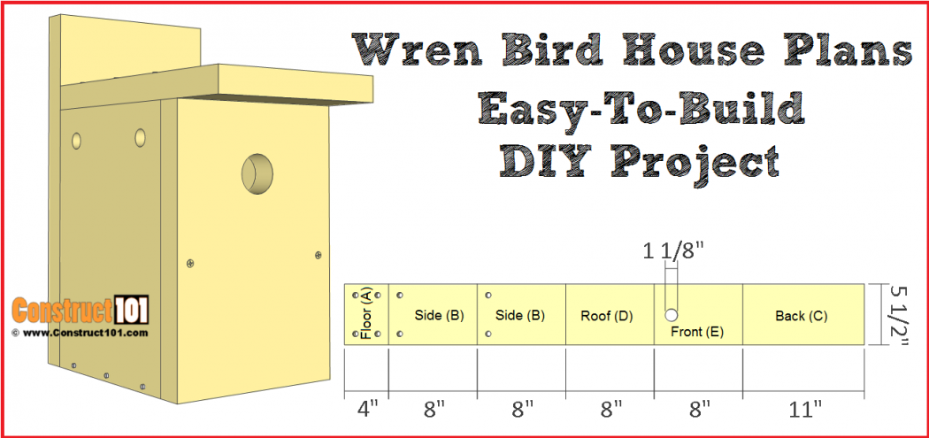 Free Printable Wren Bird House Plans Image To U