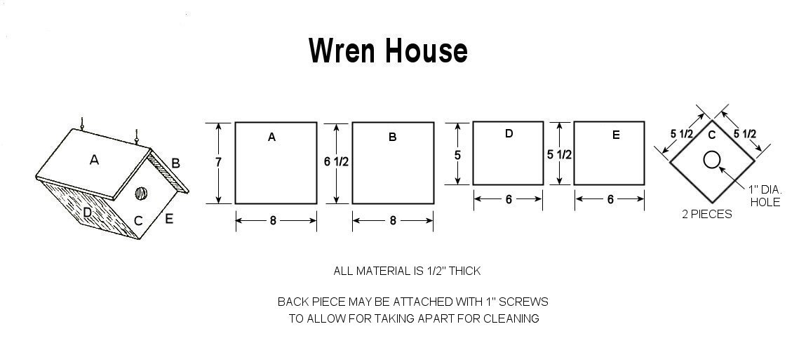 Free Printable Wren House Plans Printable Templates