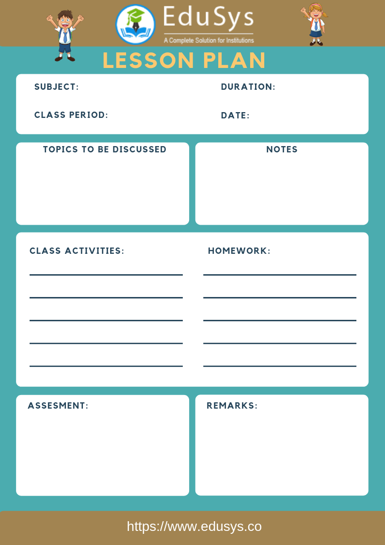 Free Teacher Lesson Plan Template Printable Printable Lesson Plans