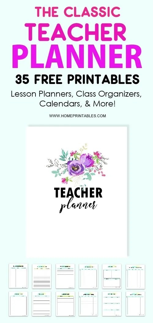 Free Teacher Planner Printables 35 Organizing Sheets Home Printables