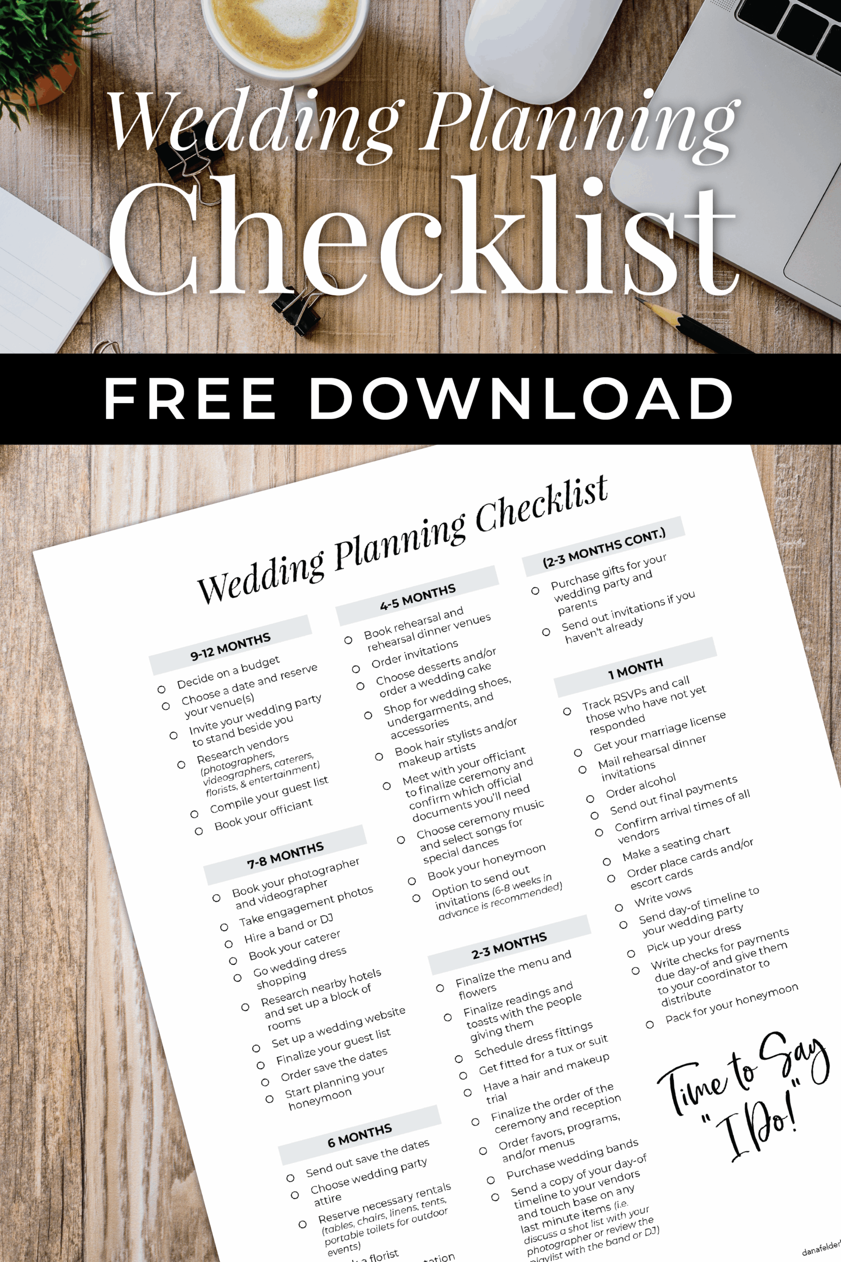 Free Wedding Planning Checklist Printable Free Printable Wedding