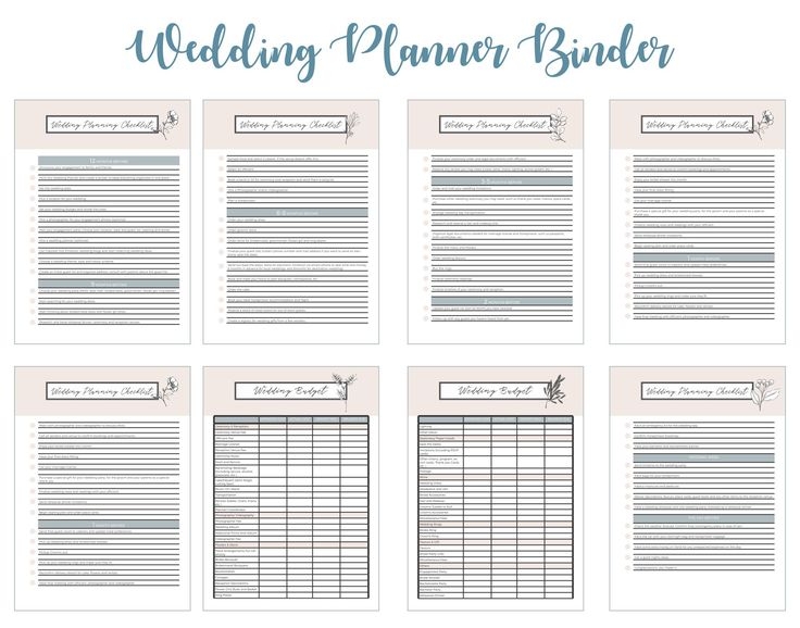 Free Wedding Planning Printables