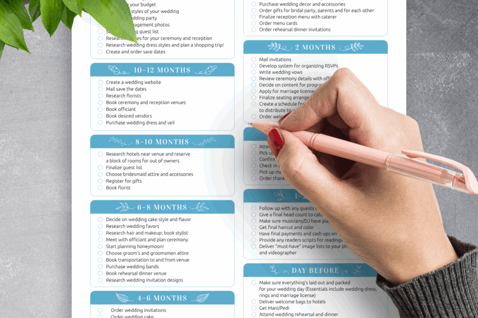 Free Wedding Planning Templates Free Printable Wedding