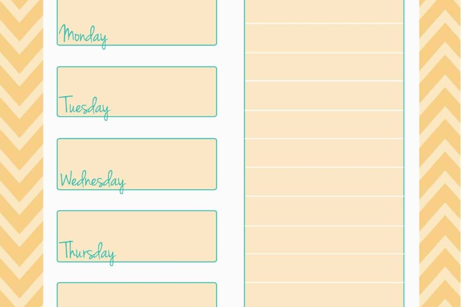FREE Weekly Menu Planner Printable Cupcake Diaries