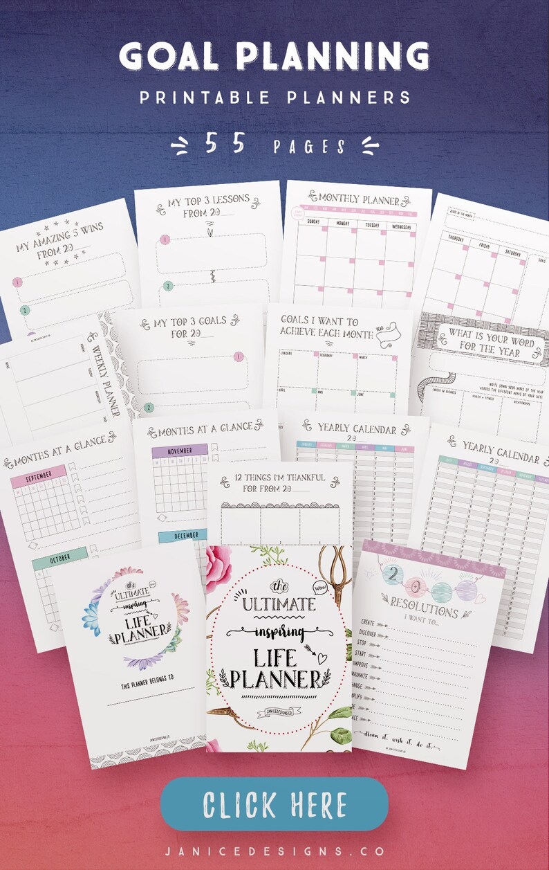 Goal Planner Goal Planning Printables Goal Printable Etsy UK