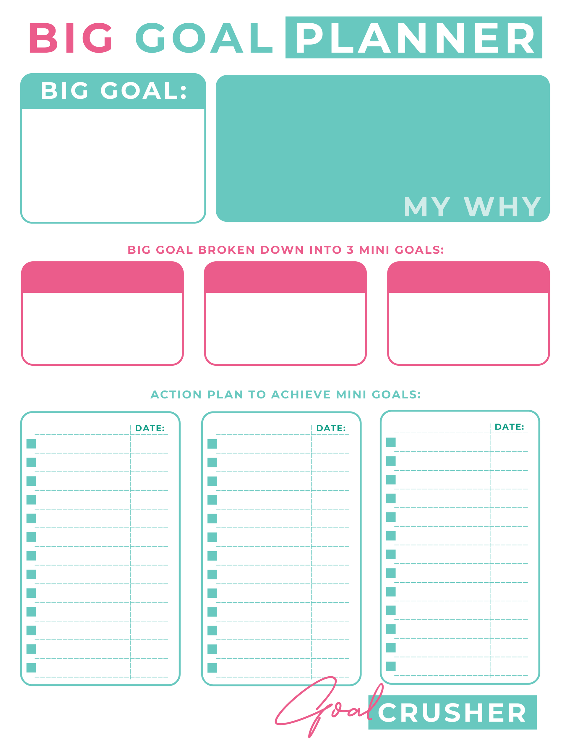 Goal Planning Printable Printable Online