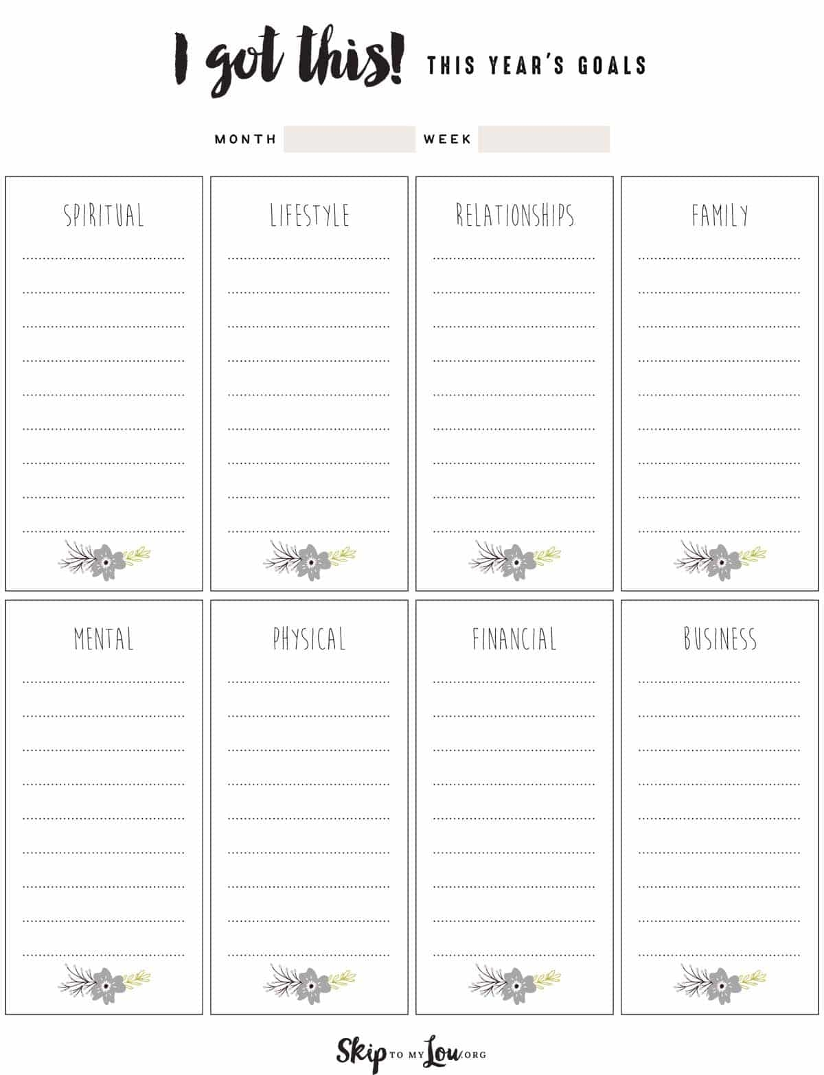 Goal Planning Worksheet