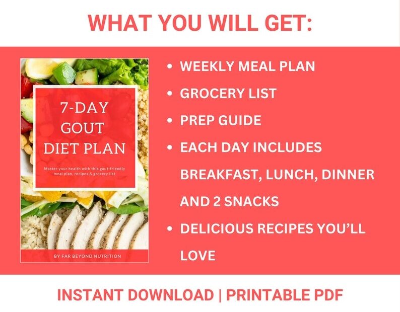 Gout Diet Plan 7 day Gout Meal Plan With Low Purine Foods Grocery