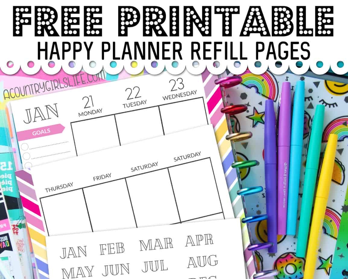 Happy Planner 2025 Calendar Refills D Kelsey Miller