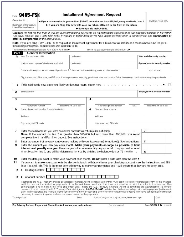 Irs Payment Plan Form Printable Printable Forms Free Online PlanForms