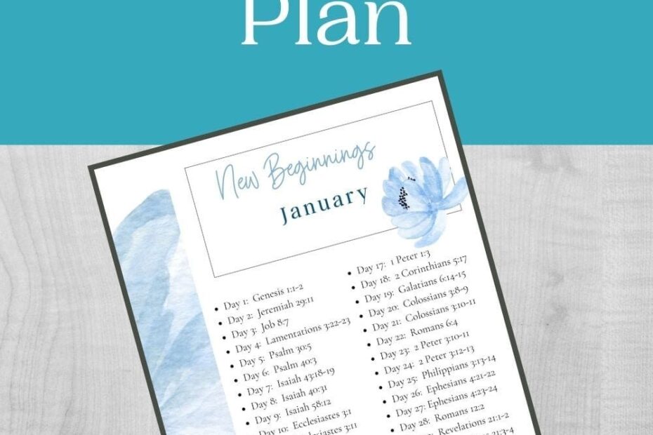 January Bible Reading Plan Read Bible Bible Reading Plan Scripture