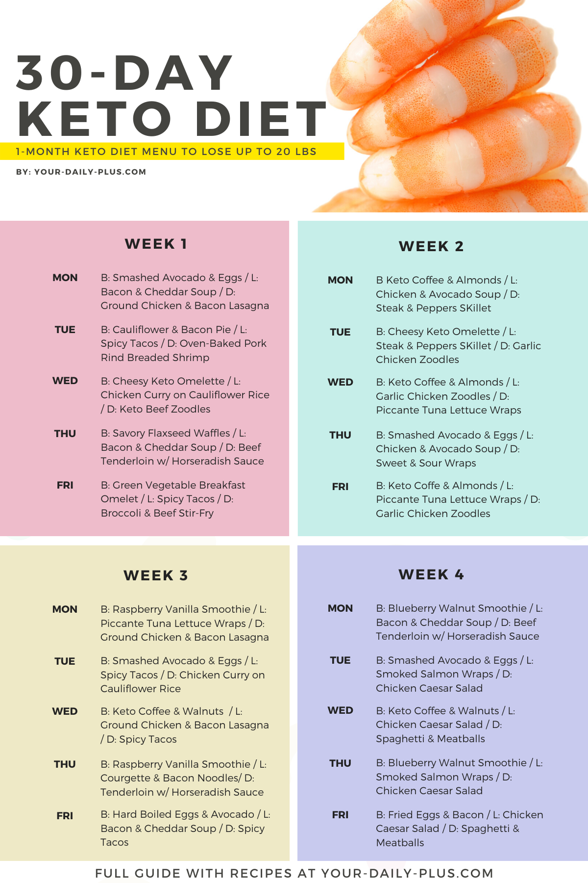 Keto Diet Meal Plan Free Printable Printable Word Searches