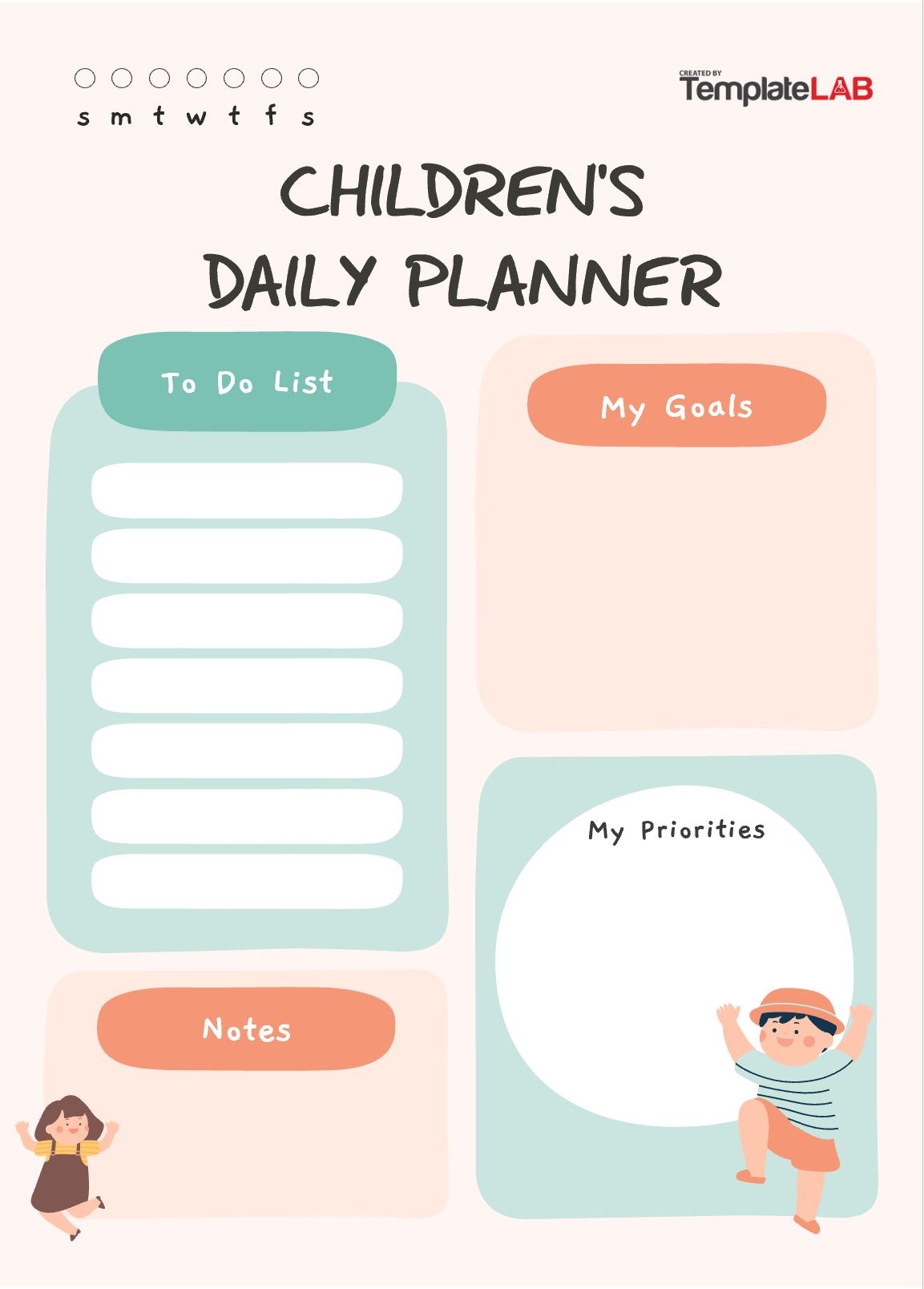 Kids Daily Planner Printable