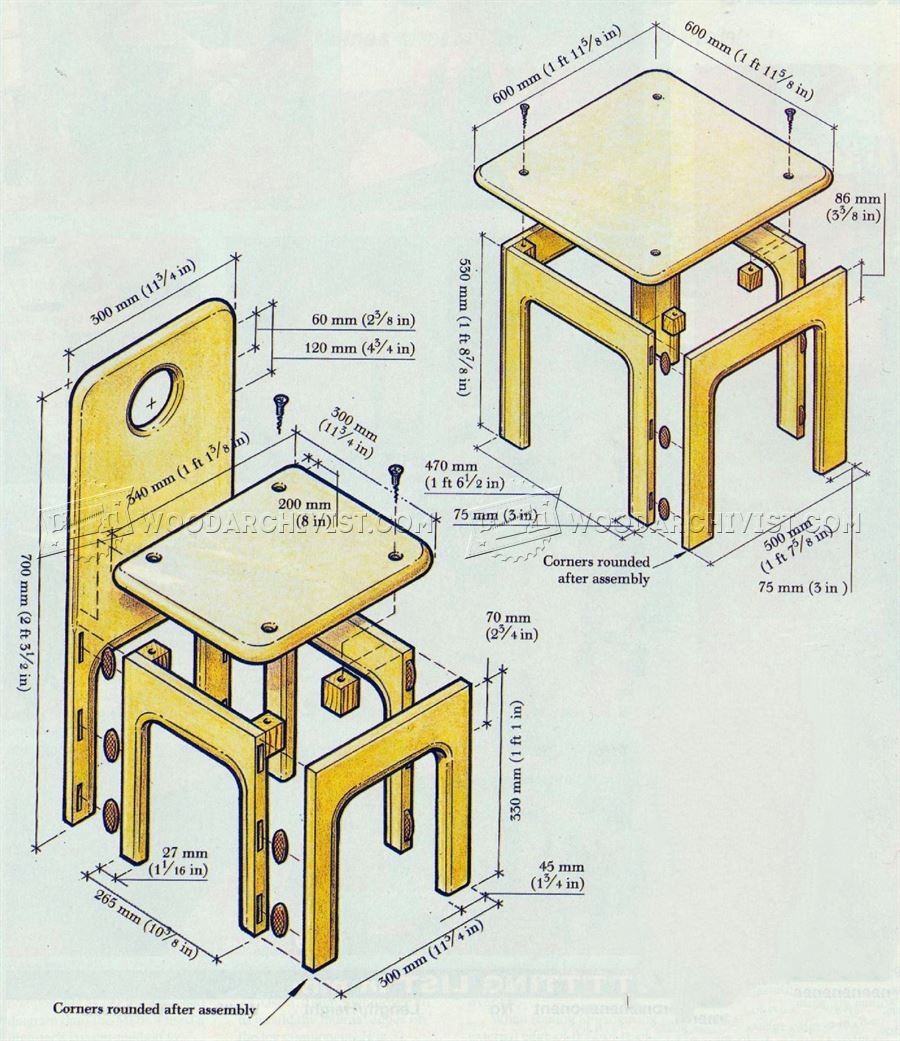 Kids Table And Chair Plans WoodArchivist