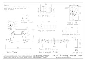 Large Wooden Rocking Horse Plans PDF Woodworking