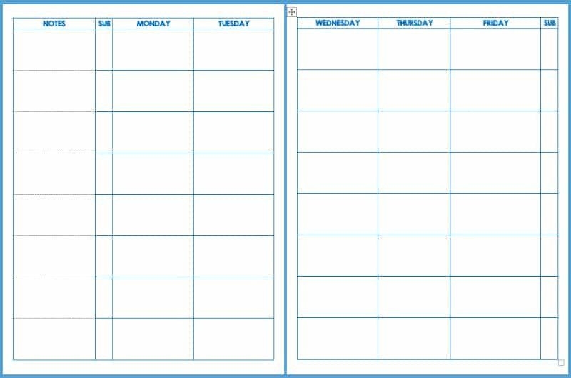 Lesson Plan Book Template Printable Lesson Plan Book Template Printable