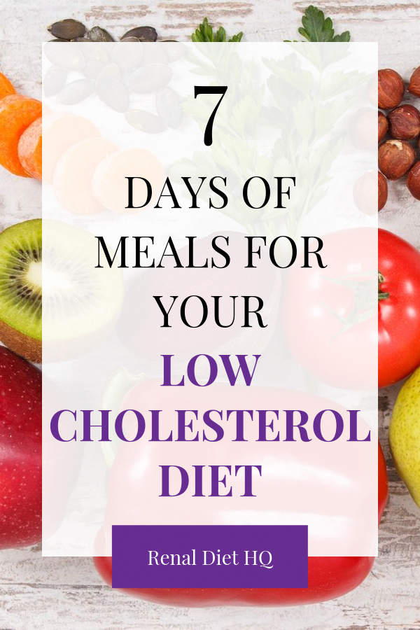 Low Cholesterol Diet Plan Printable Printable Free Templates