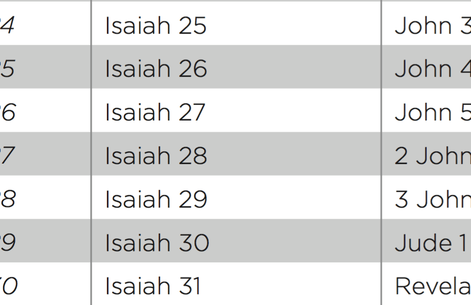 M Cheyne Bible Reading Plan Printable