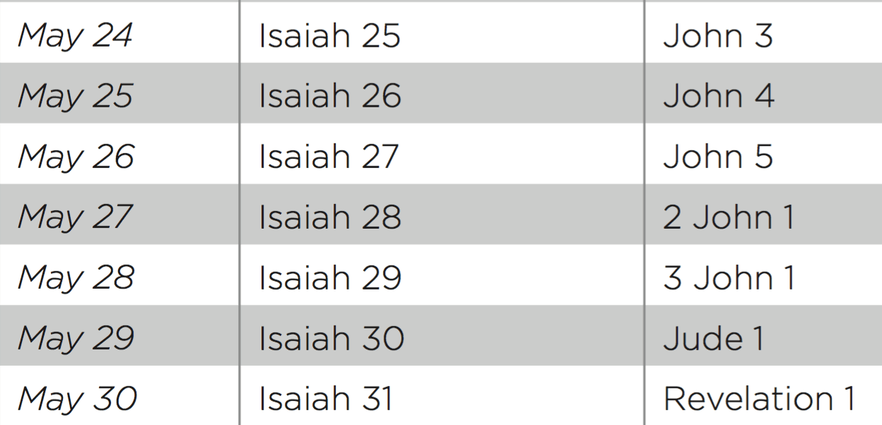 M Cheyne Bible Reading Plan Printable