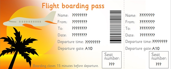 Make Your Own Plane Tickets Free Printable Free Templates Printable