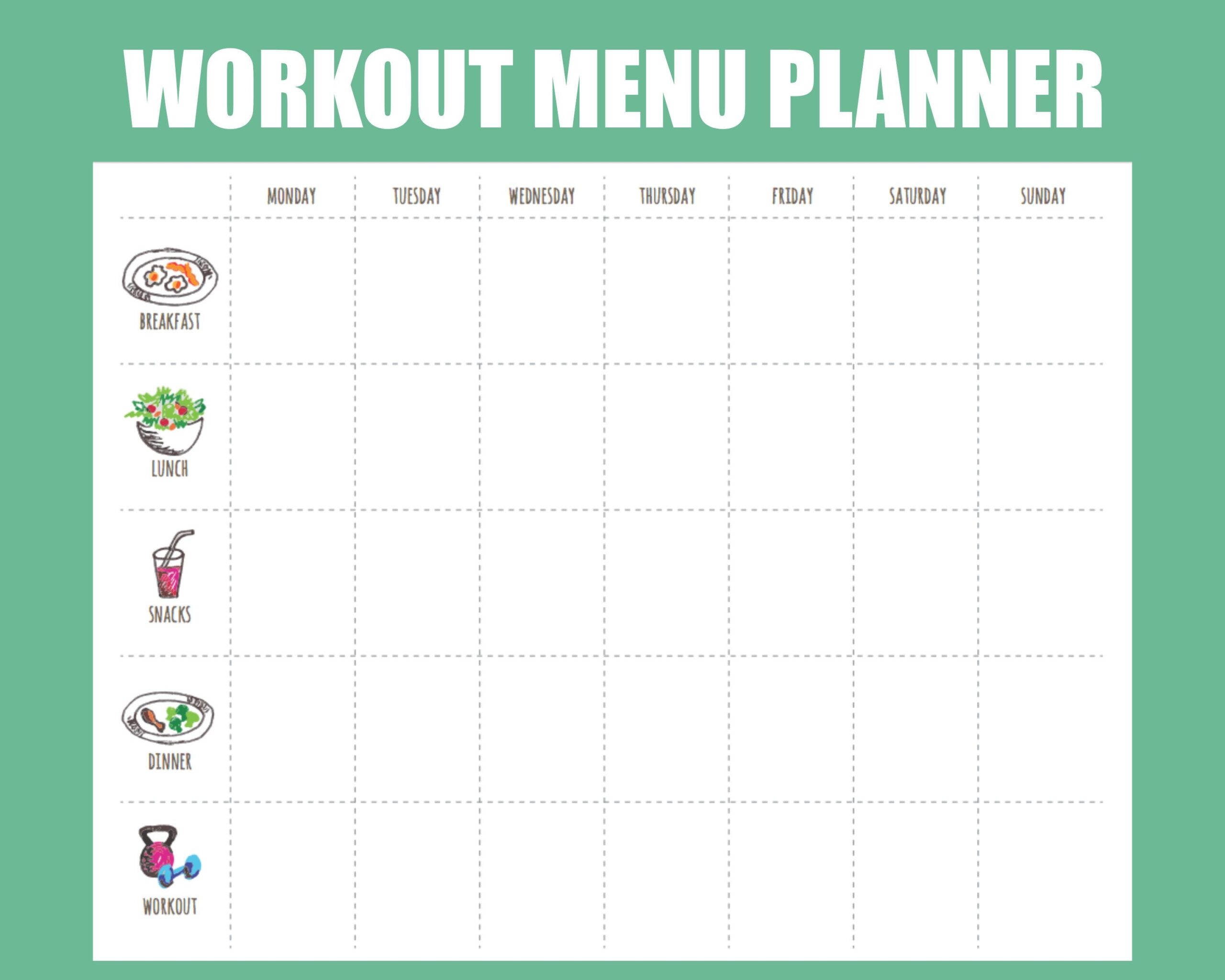 Meal Planner Board Fitness Meal Planner Meal Planning Calendar 