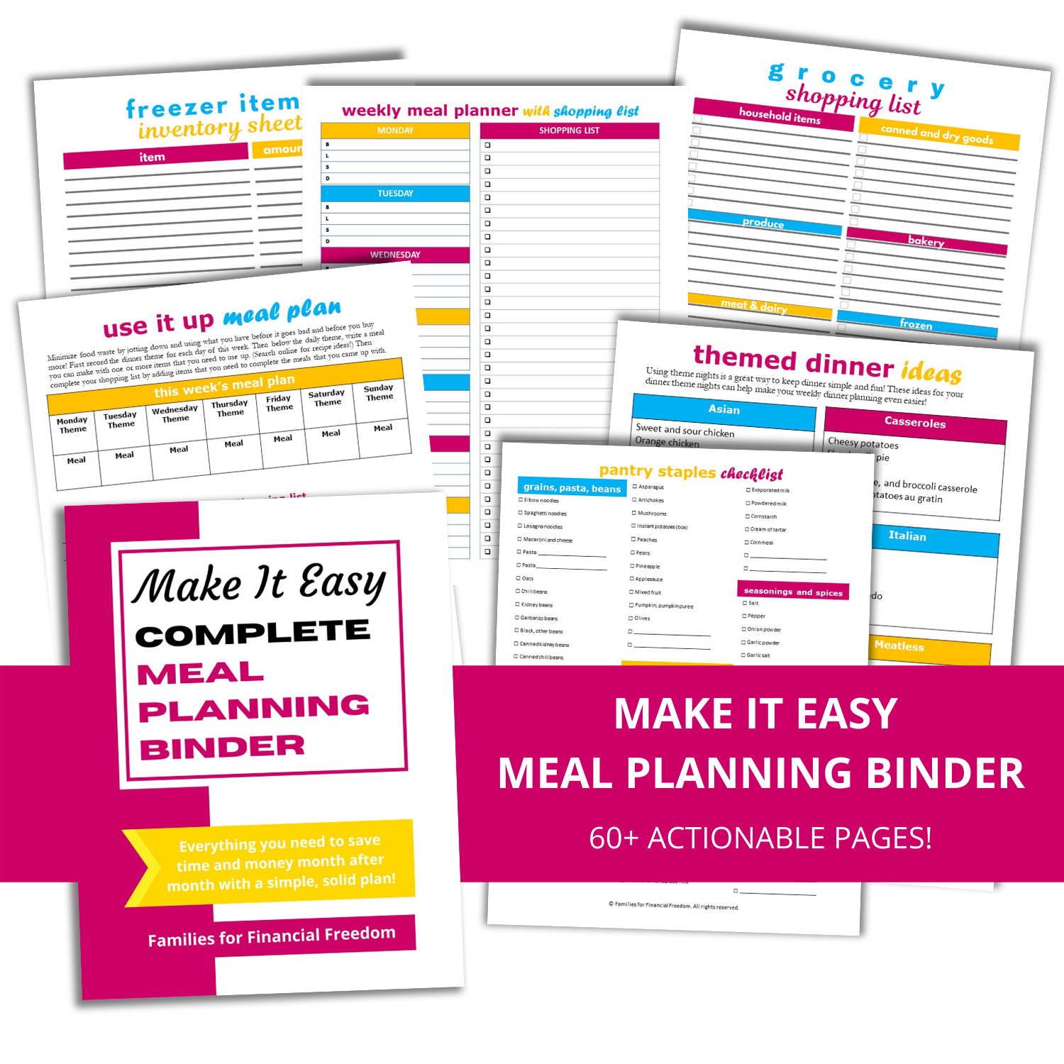 Meal Planning Binder Printables Free Printable Calendars AT A GLANCE