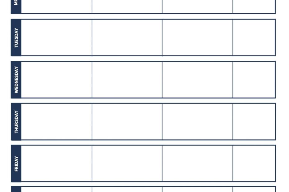 Menu Planning Template Free Printable