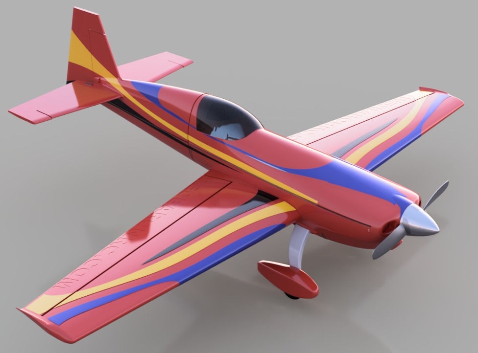 Mini Extra 300 3D Printable Plane Red Baron RC