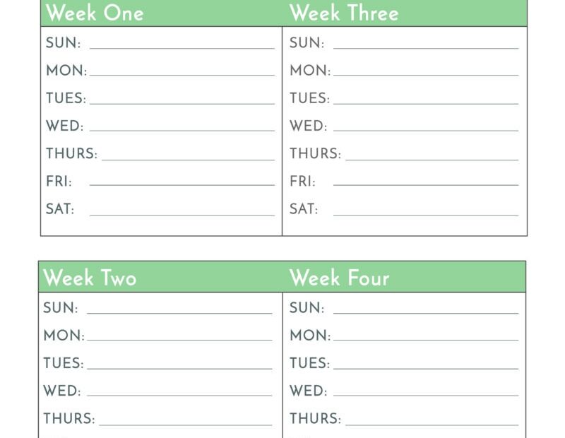 Monthly Meal Plan Printable 01 Prairie Californian