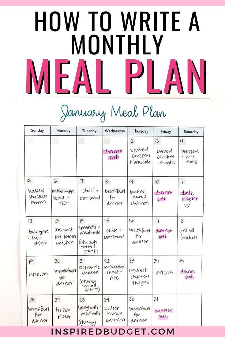 Monthly Meal Plan Printable Printable New Year Banners