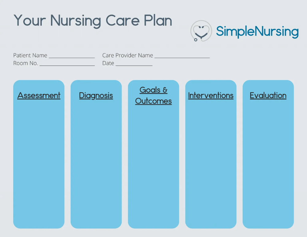 Nursing Care Plan Template With Printable PDF Nursing Care Plan 
