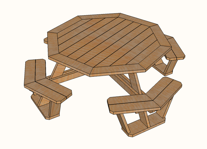 Octagon Picnic Table Plans Famous Artisan