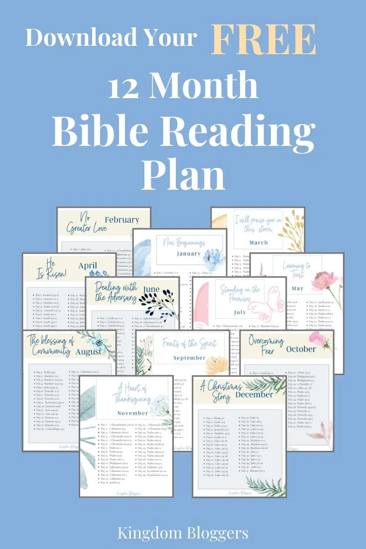 One Year Printable Bible Reading Plan For Beginners